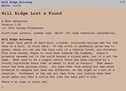 Hill Ridge Lost & Found